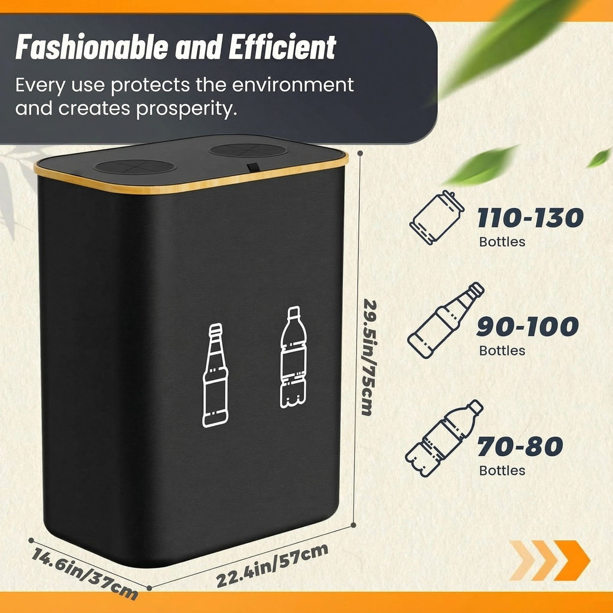 🧴 Large Capacity Bottle Deposit Organizer – 160L