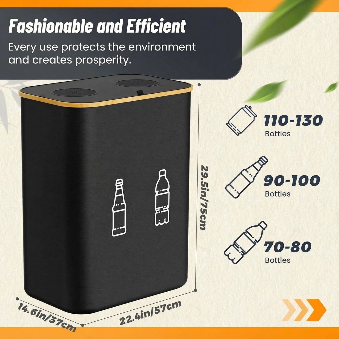 🧴 Large Capacity Bottle Deposit Organizer – 160L