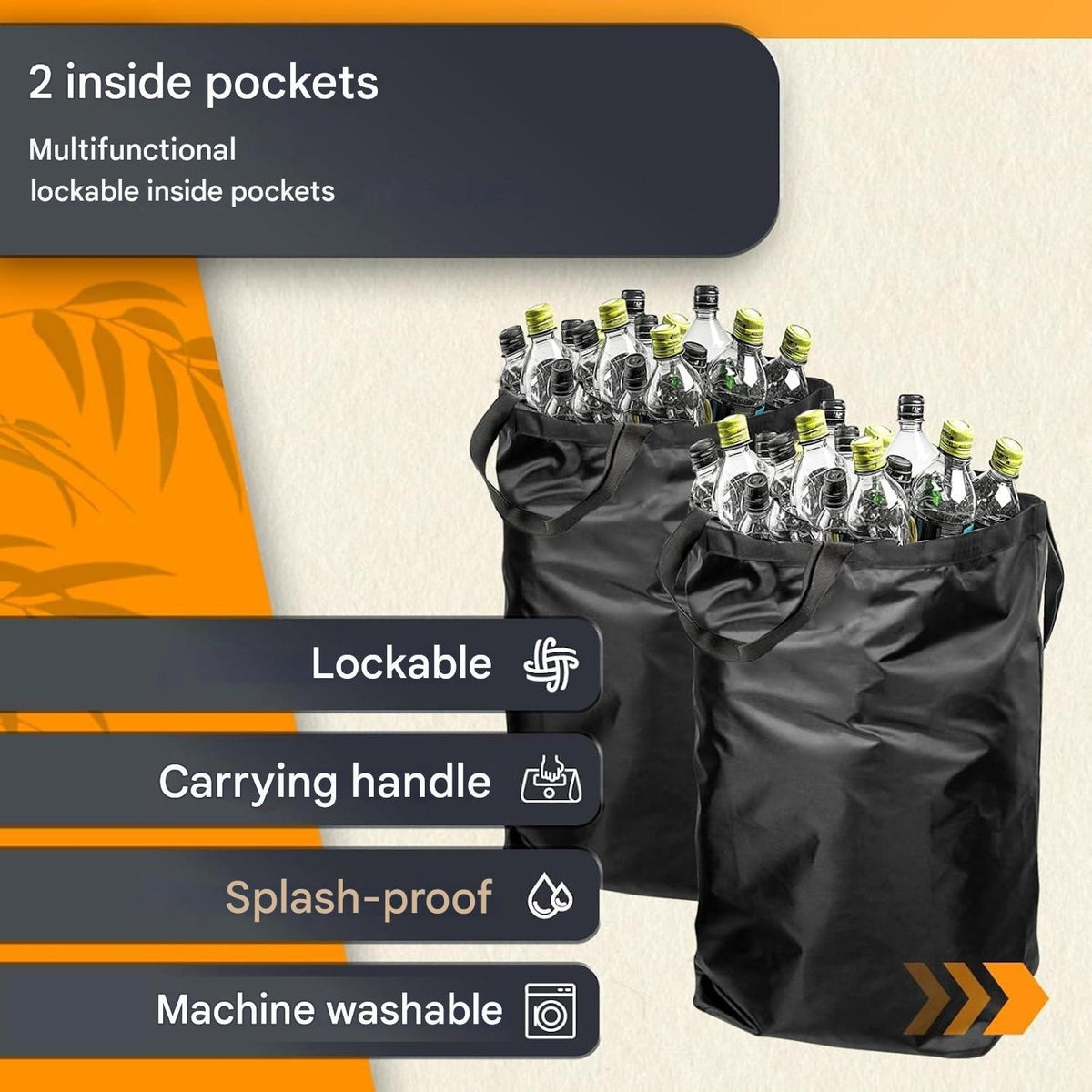 🧴 Large Capacity Bottle Deposit Organizer – 160L